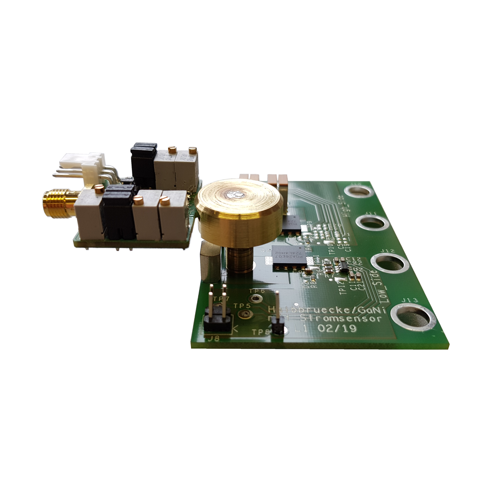 Prototyp eines Stromsensors in einer Koaxialkammer